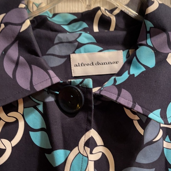 Alfred Dunner Blue & White Decorative Jacket 14 - Picture 2 of 5